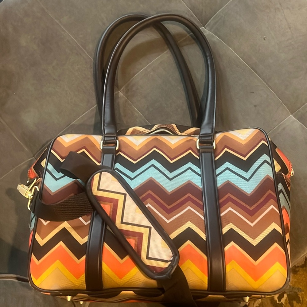 MISSONI For Target Chevron Travel Tote Bag Shoulder Crossbody Laptop Carry On